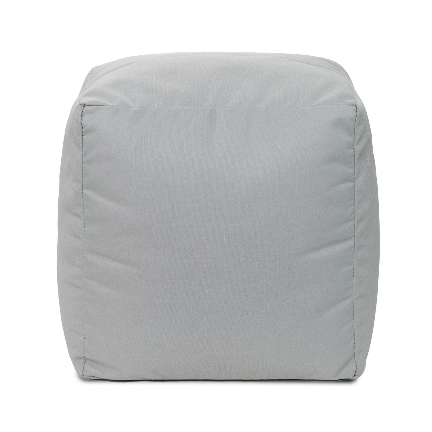 Gouchee Home Cube Soleil Outdoor/Indoor Silver Ottoman Pouf – Waterproof Cube Pouf with Polystyrene Bead Filling, Lightweight Modern Seating for Patio, Deck, or Living Room