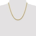 thumbnail image 3 of Diamond2Deal 10K Yellow Gold 4mm Diamond-Cut Rope Chain Necklace for Men 20", 3 of 6