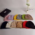 thumbnail image 5 of Gorro de punto con puños de invierno con diseño de arcoíris de salpicaduras de pintura de neón, gorro clásico y cálido para mujer adulta, talla única, 5 of 5
