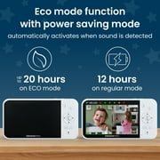 Babysense Prisma Baby Monitor with Camera and Audio, 5” HD Video Baby Monitor, 6-Color Night Light, Split Screen, Baby Sound Machine with White Noise & Lullabies, Secure No Wifi
