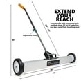 thumbnail image 2 of NEIKO 53418A 36-Inch Magnetic Pickup Sweeper with Wheels, Adjustable Handle, and Floor Magnet, Heavy-Duty Magnet to Pick Up Nails, 55-Pound Capacity, 2 of 8