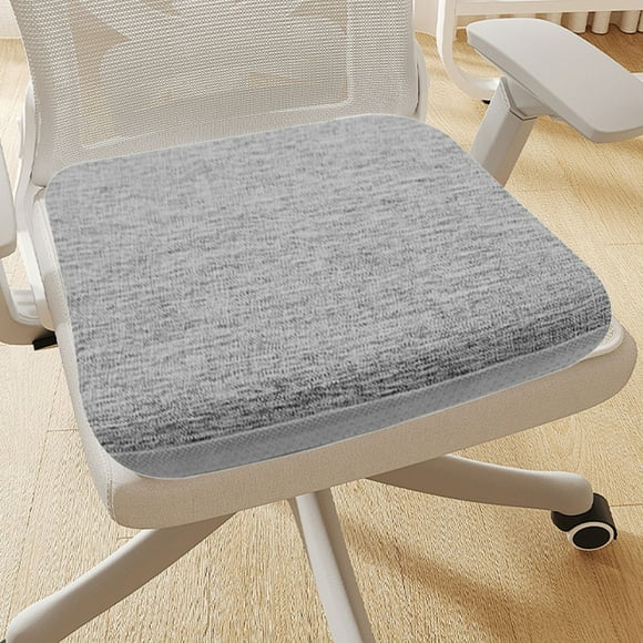 Cojín de espuma para silla de comedor, cuadrado de 34 cm con respaldo antideslizante para mayor comodidad y soporte, ideal para cocina, oficina y coche. Disponible en gris claro o azul