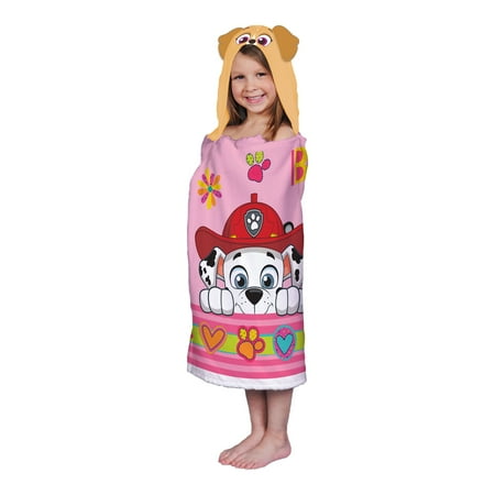 PAW Patrol Kids Hooded Towel Wrap, 24in x 50in, 100% Cotton, 1