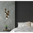 thumbnail image 3 of 60W X 3 Zamora 3 Light Wood Pendant With Clear Glass Shade (Edison Bulbs Not Included), 3 of 3