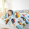 thumbnail image 4 of Feelyou Construction Truck Twin Comforter Sets, Cartoon Excavator Bedding Set, 2pcs, 4 of 8