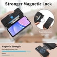 thumbnail image 2 of ELEHOLD Case for Samsung Galaxy A15, Magnetic Detachable Flip Business Leather Wallet Case with Kickstand & Card Slot,Black, 2 of 9
