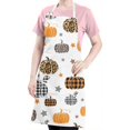 thumbnail image 5 of Fall Pumpkins Stars Pattern Apron-Garden Aprons for Women with Pockets-Cotton Linen Waterproof Kitchen Cooking Gardening Aprons Adjustable for Kitchen,Cooking,BBQ and Salon 33"x27", 5 of 7
