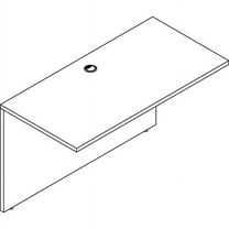 Lorell LLRPB2448GE 24 x 48 x 29 in. Prominence 2.0 Bridge Laminate Desk Unit, Gray Elm