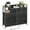 Black, variant on Senfot Storage Cabinet, 9 Drawer Storage Rack with Power Outlet - Iron + MDF + PB, Black Walnut, Multi-purpose Storage with Charging Station