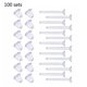 thumbnail image 1 of 100 Sets Plastic Earring Posts & Backs Hypoallergenic Clear Ear Stud Earrings, 1 of 5
