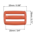 thumbnail image 2 of 3/4 Inch Tri-Glide Slide Buckles Webbing Strap Fastener, Brown, 50 Pack, 2 of 5