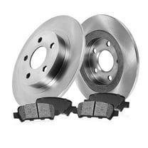 Callahan Brake Parts Brake Kit for Ford Taurus 1993-2005, Lincoln Continental 1993-2002, Mercury Sable 1993-2005 Rear Replacement Brake Rotors with Metallic Brake Pads EBYK001411