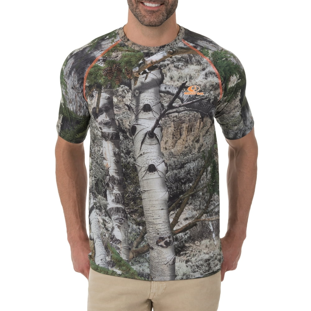 Mossy Oak Men's Camo Insect Repellent Flex Performance Short Sleeve