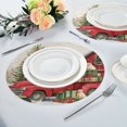 thumbnail image 4 of 15.4" Round Placemat Set of 1 Polyester Fabric Place Mats Non-Slip Dining Kitchen Table Mats for Kitchen Party Decor Christmas Decorations and Dogs, 4 of 5