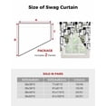 thumbnail image 6 of Sage Green Geometric Swag Valances for Windows, Simple Black Gray Abstract Striped Rod Pocket Sheer Valances for Small Windows, Swag Toppers Light Filtering for Kitchen Living Room 2 Panels 28''x36'', 6 of 6