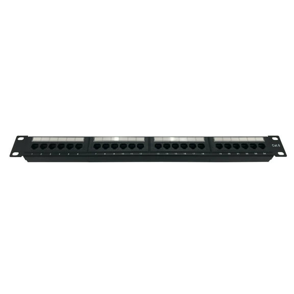 CNAweb 24 Port Cat6 1U Rackmount 110 RJ45 Network Patch Panel 568A 568B