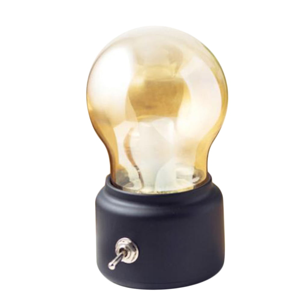 Night Light Led Bulb Retro Portable Lamp Usb Rechargeable Battery 1pc Vintage 