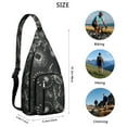 thumbnail image 3 of Gothic Celestial Sling Backpack - Dark Moon & Sun Design, Multi-Functional Pack for Cycling & Nighttime Commute, 3 of 4