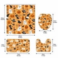 thumbnail image 3 of Halloween Bathroom Decor 4 Piece Set, 71 X 71 Inch Waterproof Shower Curtain, Non Slip Absorbent Bath Mats, Cute Halloween Pumpkin Skeleton Print for Home Halloween Party Decor, 3 of 7