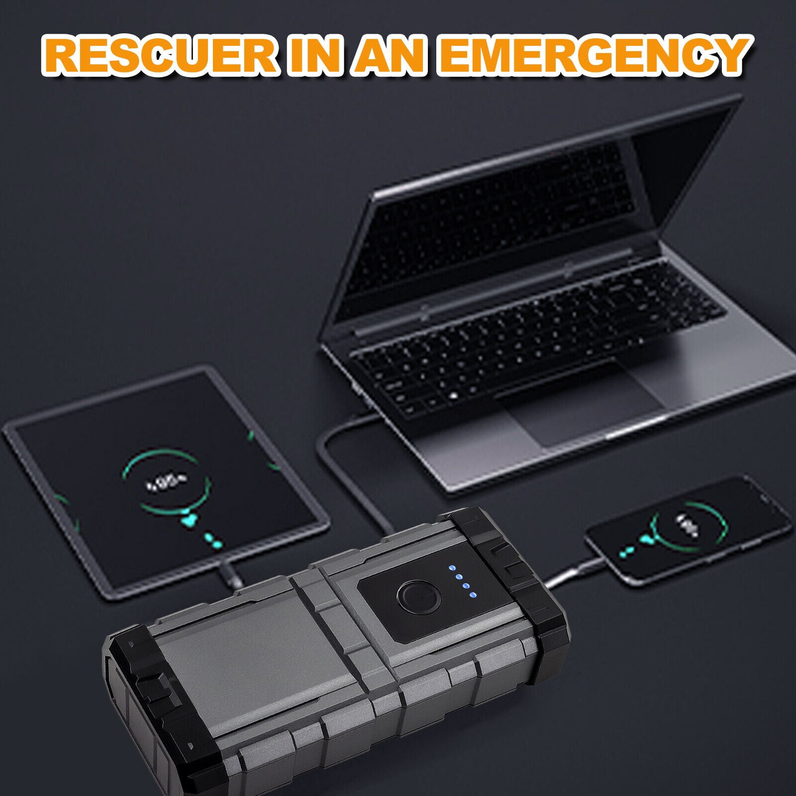 NEW 4000A Car Jump Starter Booster Jumper Portable Power Bank Battery Charge US Stock