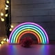 thumbnail image 1 of Luz de neón del arco iris, luz de neón del arco iris LED para la decoración de la pared, para el dormitorio, lindo letrero LED colorido del arco iris para la habitación de las niña, 1 of 5