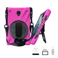 thumbnail image 4 of KIQ Galaxy Tab A 10.5 Case, 2018, T590 Heavy Duty Shield Cover Tempered Glass Screen Protector Shoulderstrap for Samsung Galaxy Tab A 10.5 SM-T590/SM-T595 [Hot Pink], 4 of 15