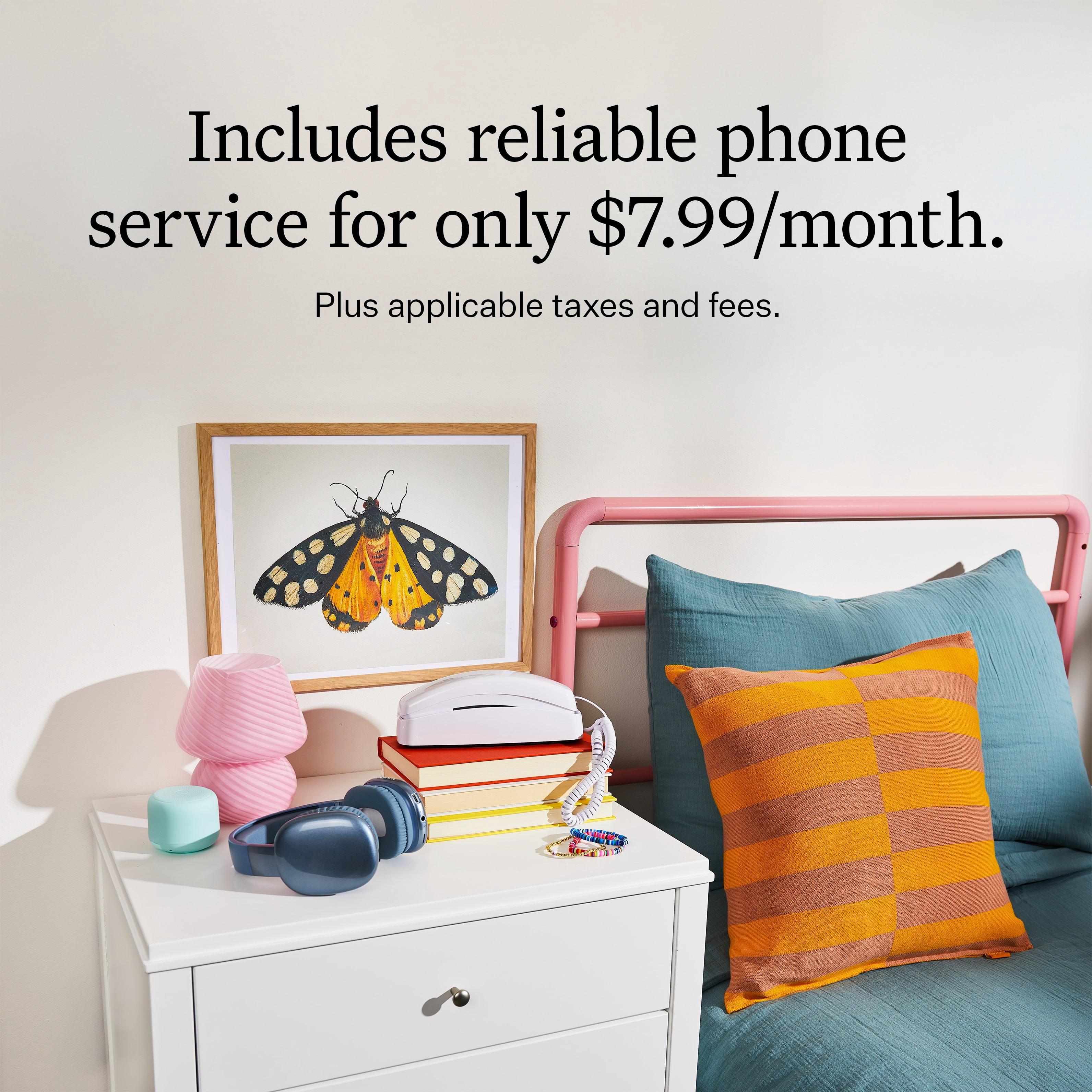 MyPhone by Ooma Safe Phone Service For Kids. Includes Green Phone. Unlimited distraction-free calling, Trusted Circle, Quiet Hours, address‑based 911.