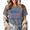 Grey-1, variant on Women's Blue Hawaiian Hibiscus Tropical Flower Graphic Short Sleeve T-shirt Vacation Soft Casual Tee