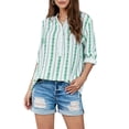thumbnail image 2 of HOTAPEI Button Down Blouses for Women Striped Shirts Casual Long Sleeve Shirt Tops, 2 of 6