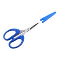 thumbnail image 3 of Uxcell Fishing Scissors Stainless Steel Non-Slip Braided Serrated Edge Scissor with Safety Cover, Blue, 3 of 6