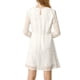 thumbnail image 3 of Vestido de fiesta de mujer Inspire Chic con escote en V, mangas largas, falda acampanada y estrellas doradas, color blanco, 3 of 8