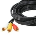 thumbnail image 3 of Unique Bargains Black 3 Phono Plug RCA Male to Male TV DVD VCD Audio Video AV Cable  4.5M 4.8ft, 3 of 4