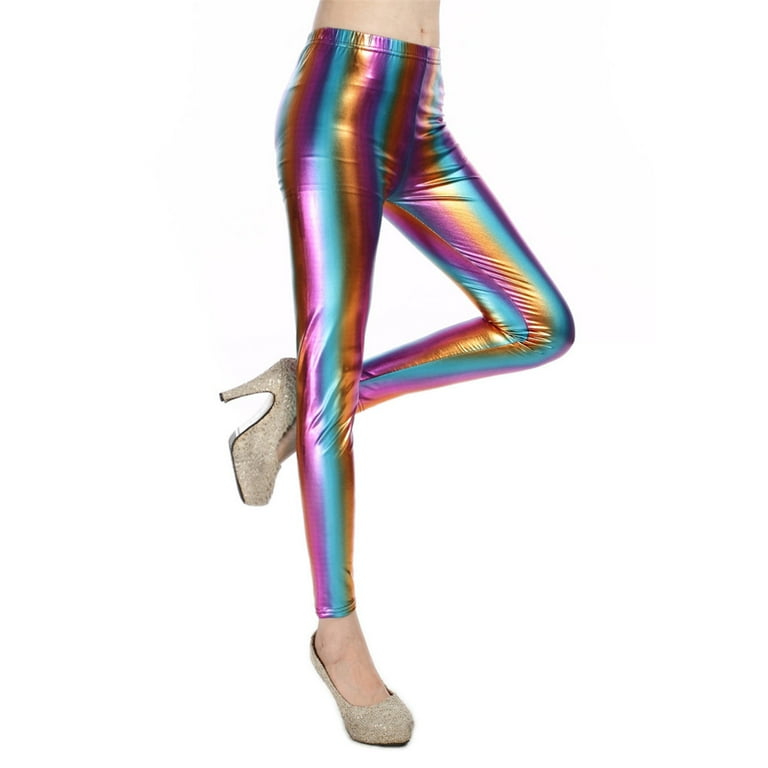 Shiny colored clearance leggings