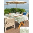 thumbnail image 4 of Outdoor Tablecloth with Umbrella Hole and Zipper, Sage Green Christmas Rectangle Table Cloth 52x70 Inch Waterproof Tablecloth, Winter Snowflake Abstract Forest Tree Picnic Table Cover for Patio, 4 of 7