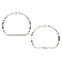 Uxcell Loose Leaf Binder Rings, 3 Inch 4 Pcs Metal Book Binding Rings D-Shaped with Nickel Plated for Index Cards, Silver