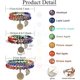thumbnail image 3 of Pulsera de piedra natural - Pulsera de cuentas naturales para mujer - Juego de dos pulseras con accesorios de árbol de la vida y hojas, 3 of 5
