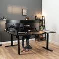 thumbnail image 2 of VIVO Black 71 x 71 inch Curved Corner Table Top for Sit to Stand Desk Frames, 2 of 8