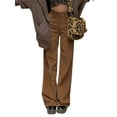 thumbnail image 1 of xiaxaixu Pantalon Droit pour Femmes avec Version Taille Haute, Style de Rue, 1 of 8