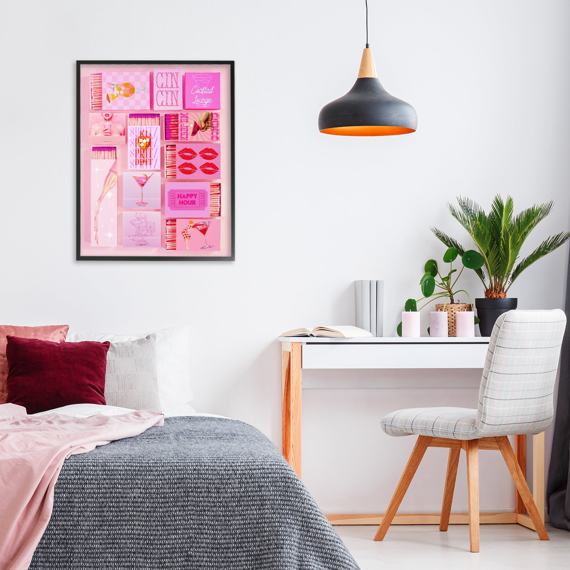 Feminine Glam Matches Black Framed Giclee Art, design by Lil' Rue