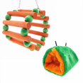 thumbnail image 4 of Bird Toys Bird Triangular Hanging Nest Toy Round Colorful Bead Parrot Swing Toys for Cockatiel Parrots Budgerigar Parakeet, 4 of 7