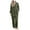 Army Green, variant on qolati Tow Piece Cotton Linen Outfits for Women Lightweight V Neck Long Sleeve Shirts Tops with Stretch Wide Leg Pants Loungewear Suits Loose Fit 2023 Vacation Tracksuit Sets