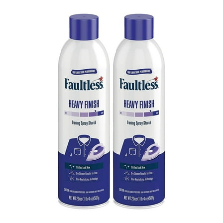 Faultless Ironing Spray Starch, Heavy Finish, 20 oz (1 lb 4 oz) 567 g (Pack of 2)
