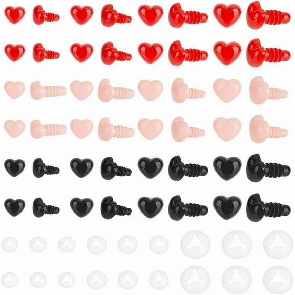 Plastic Safety Eyes Eyeballs Plastic Eyes Craft Eyes Stuffed Animnal Eyes for DIY Sewing Crafts Bear Felting Amigurumi Plush Dolls 8-15 mm 120pcs