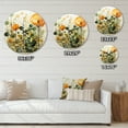 thumbnail image 4 of Designart "Green Orange Harmonious symmetry II" Abstract Botanicals Oversized Wall Clock, 4 of 5