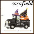 thumbnail image 6 of Pre-Lit Ceramic Halloween Truck with Pumpkin Hand-Painted Tabletop Decor, 6 of 7