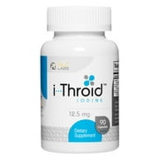 RLC, i-Throid 12.5 mg, Iodine and Iodide Supplement to Support Thyroid Health and Hormone Balance, 90 capsules (90 servings)