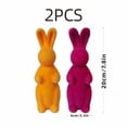 thumbnail image 3 of Easter Bunny Figurine Pair – Cute Rabbit Statues for Home Desktop Ornament & Holiday Centerpiece Display, 3 of 6