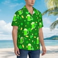thumbnail image 5 of Easygdp St Patrick's Day2 Men's Hawaiian Shirts Print Lapel Short Sleeve for Beach, vacation, party, casual occasions - X-Large, 5 of 9
