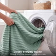 thumbnail image 6 of U by Bedsure Green Fleece Queen Blanket for Couch - Super Soft Cozy Blankets for Women, Girls, 90x90 inches, 6 of 9