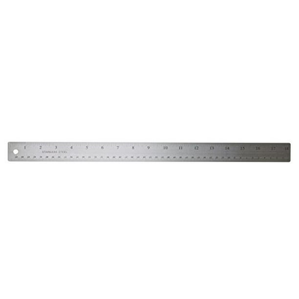 Officemate Oic Classic Stainless Steel Metal Ruler 18 Inches With Metric Measurements Walmart Com Walmart Com